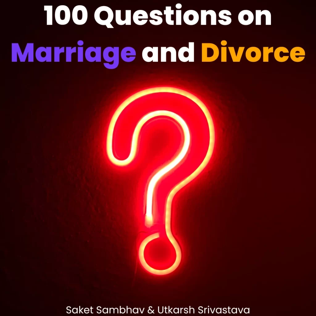 book cover of ebook - 100 questions on marriage and divorce