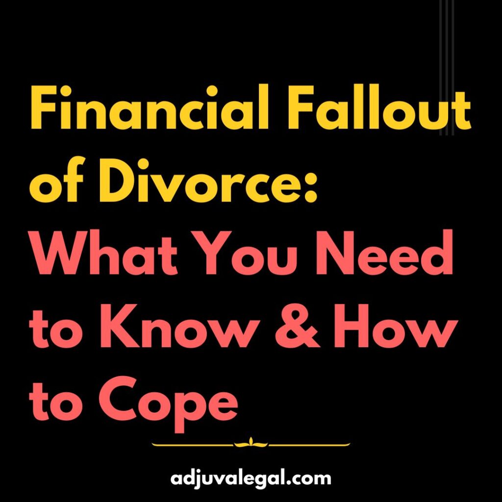 Divorce decree and financial statements visible.