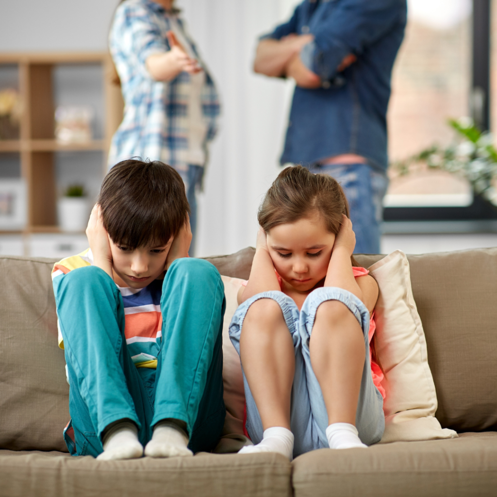 A child caught between two parents