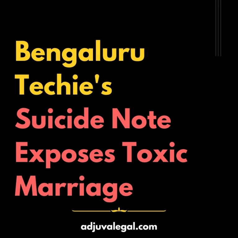 Bengaluru Techie's Suicide Note Exposes Toxic Marriage And it gets worse. He left behind a 24-page suicide note detailing the absolute hell he was going through because of his wife and her family. 💔  